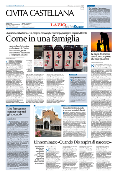 Avvenire - pagina diocesana del 12/11/2023